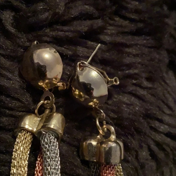 Silver three tone Drop earrings - Picture 5 of 6